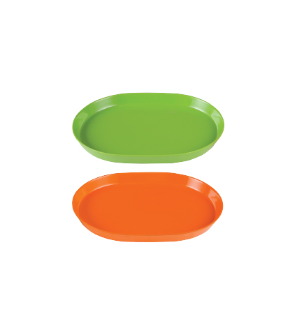 9" Oval Tray- Red