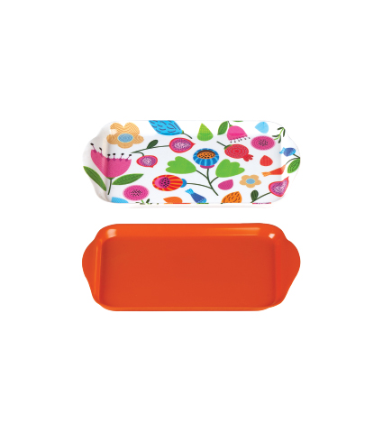 11.5" Tray- Flowers